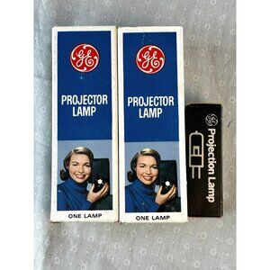 Lot of 2 GE Projector Lamps – DAK 120V 500W + 1 other – NOS Vtg Untested